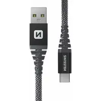 Swissten USB/USB-C 1,5m kevlar latauskaapeli