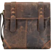 Greenland Classic Crossbody-laukku Nahka 31 cm Ruskea