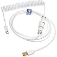 Ducky Premicord Pure White - Coiled Cable