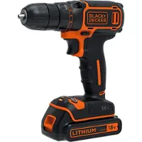 Black & Decker Pora/ruuvinväännin BDCDC18B-QW; 18 V; 2x1,5 Ah akku