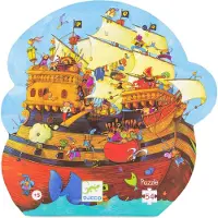 Djeco Palapeli - 54 Tiilet - Barbarossan laiva - - OneSize - Palapelit