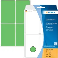 Herma 2495, Vihreä, Pyöristetty suorakulmio, Selluloosa, Paperi, 32 arkkia, 11,1 cm, 17 cm