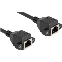 DeLOCK 80199, 1 m, S/FTP (S-STP), RJ-50, RJ-50, Musta