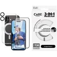 PanzerGlass CARE by  3-in-1 Ceramic Bundle iPhone 16, Suojus, Apple, Apple - iPhone 16, Läpinäkyvä (B1325+2853+1281)