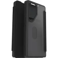 Otterbox React Folio lompakkokotelo, Samsung Galaxy S25 Ultra, musta / läpinäkyvä