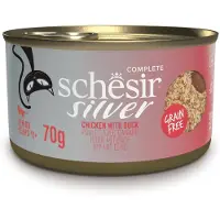 Schesir Silver Mousse & Shreds kana & ankka 70 g