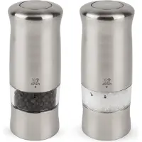 Peugeot Zeli DUO sähköinen suola & pippurimylly 14 cm Kromattu