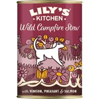 Lily's Kitchen 12 x 400 g viljaton koiranruoka riista, fasaani ja lohi, märkäruoka