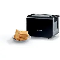 Bosch TAT8613N, 2 viipale(i)ta, musta, Ruostumaton teräs, Painikkeet, Vipu, LED, 860 W