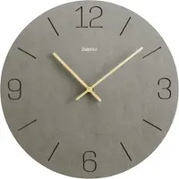 Hama Crete, seinä, kvartsikello, pyöreä, harmaa, MDF, moderni