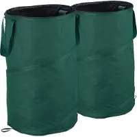 Relaxdays Setti 2 lehtipussia 120L, vihreä/musta