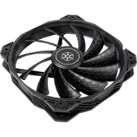 Silverstone Shark Force 160, 160mm PWM-laitetuuletin, musta