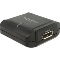 DeLOCK – Displayport 1.2 Repeater, 4K at 60 Hz, 7.1 sound, black (11464)