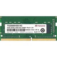 Transcend TS2666HSB-8G, 8 GB, 1 x 8 GB, DDR4, 2666 MHz, 260-pin SO-DIMM