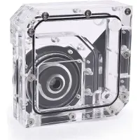 Alphacool Rise Flat Reservoir D5 -nestesäiliö VPP755 pumpulla, kirkas/musta/harmaa