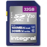 Integral uPro 32GB SDHC class10 UHS-I U3 V30 (R100 W30 MB/s)