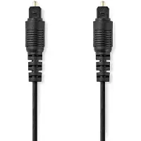 Nedis Optinen Audiokaapeli TosLink uros TosLink uros 10.0 m Pyöreä PVC Musta Label