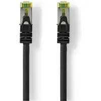 Nedis CAT7 verkkokaapeli S/FTP RJ45 uros RJ45 uros 5.00 m Snagless Pyöreä LSZH Musta Label