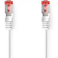 Nedis CAT6 Verkkokaapeli RJ45 uros RJ45 uros S/FTP 10.0 m Pyöreä LSZH Valkoinen Label