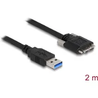 DeLOCK – USB 5 Gbps Cable Type-A male to Type Micro-B male with screws 2 m (87800)