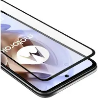 Cadorabo Motorola MOTO G31 / G41 Karkaistu lasi / Suojalasi näytönsuoja Fullscreen Armour Film näytön suojakalvo 9H kovuudella ja 3D Touch