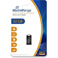 MediaRange MR922, 32 GB, USB Type-A / Micro-USB, 2.0, 15 MB/s, Ilman suojusta, Musta