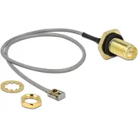 DeLOCK – Antenna Cable RP-SMA jack bulkhead to MHF I LK plug 1.13, 20 cm (89928)