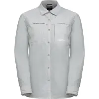 Jack Wolfskin Women's Barrier Long Sleeve Shirt Cool Grey Pitkähihaiset kauluspaidat S
