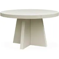 Artwood , TRENT jaettavissa oleva ruokapöytä 130-150x130 cm-Ivory sumu