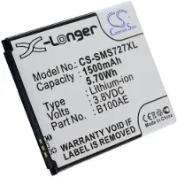 123accu Samsung Galaxy Ace 3 Galaxy Ace 3 3G GT-S7270L GT-S7270 GT-S7272 yhteensopiva akku 1500 mAh