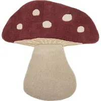 Bloomingville Mushroom Rug - Red - 90X85CM