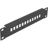DeLOCK 66801, Telinekiinnitys, 1U, Kuitu, Musta, 44 mm, 254 mm