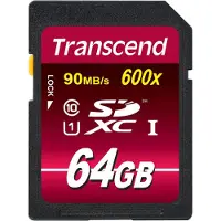Transcend TS64GSDXC10U1, 64 GB, SDXC, Luokka 10, MLC, 90 MB/s, Class 1 (U1)