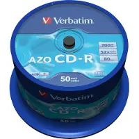 Verbatim CD-R AZO Crystal, 52x, CD-R, 120 mm, 700 MB, Akseli, 50 kpl (43343)