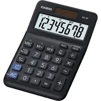 Casio MS-8F, Työpöytä, Perus, 8 lukua, Akku/Aurinko, Musta