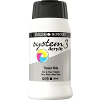 Daler Rowney DR System 3 akryyli 009 Titanium white - 500ml