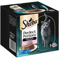 Sheba 96 x 37,5 g Perfect Portions lohipatee kissan märkäruoka