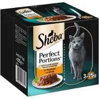 Sheba 96 x 37,5 g Perfect Portions kalkkunakastike kissan märkäruoka