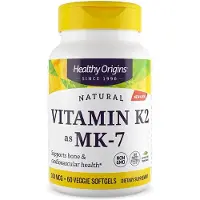 Healthy Origins K2-vitamiini MK-7:nä 100 mcg - 60 pehmytkapseliä