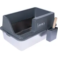 Kooa -kissanvessa ruostumattomasta teräksestä harmaa
