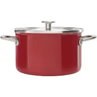 KitchenAid Cookware Collection -kattila, kannellinen, 20 cm, punainen