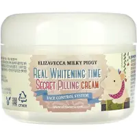 Elizavecca Milky Piggy Real Whitening Time Secret Pilling Cream kosteuttava ja pehmentävä voide kuoriva vaikutus 100 ml