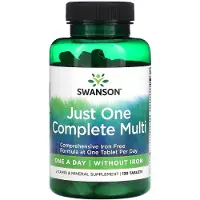 Swanson Health Just One Multi ilman rautaa - 130 tablettia