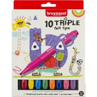 Bruynzeel - Kids Triple Felt-tip Pens 10 pcs.