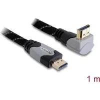 DeLOCK 1m High Speed HDMI 1.4, 1 m, HDMI-tyyppi A (vakio), HDMI-tyyppi A (vakio), 4096 x 2160 pikseliä, 10,2 Gbit/s, Musta, Harmaa