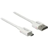 DeLOCK – Cable High Speed HDMI with Ethernet - HDMI-A male > HDMI Micro-D male 3D 4K 2 m Slim (85151)