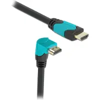 DeLOCK Angled HDMI 2.1 -kaapeli jossa Ethernet, 8K, 3 m, musta