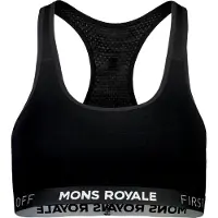 Mons Royale Women's Sierra Sports Bra Black Alusvaatteet L