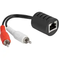 DeLOCK 87857, 2 x RCA, Uros, RJ-45, Naaras, Musta, Punainen, Valkoinen
