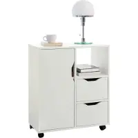 SoBuy Sohvapöytä FBT105-W pyörillä